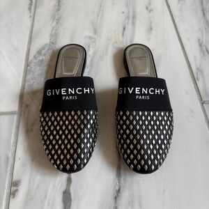 Givenchy Bedford Black Silver Studded Mule Sandal